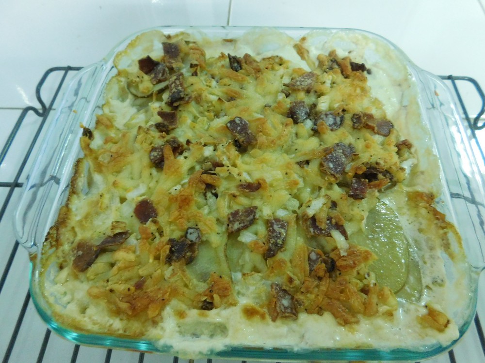 Swiss & Bacon Potato Casserole | Thailand 1 Dollar Meals